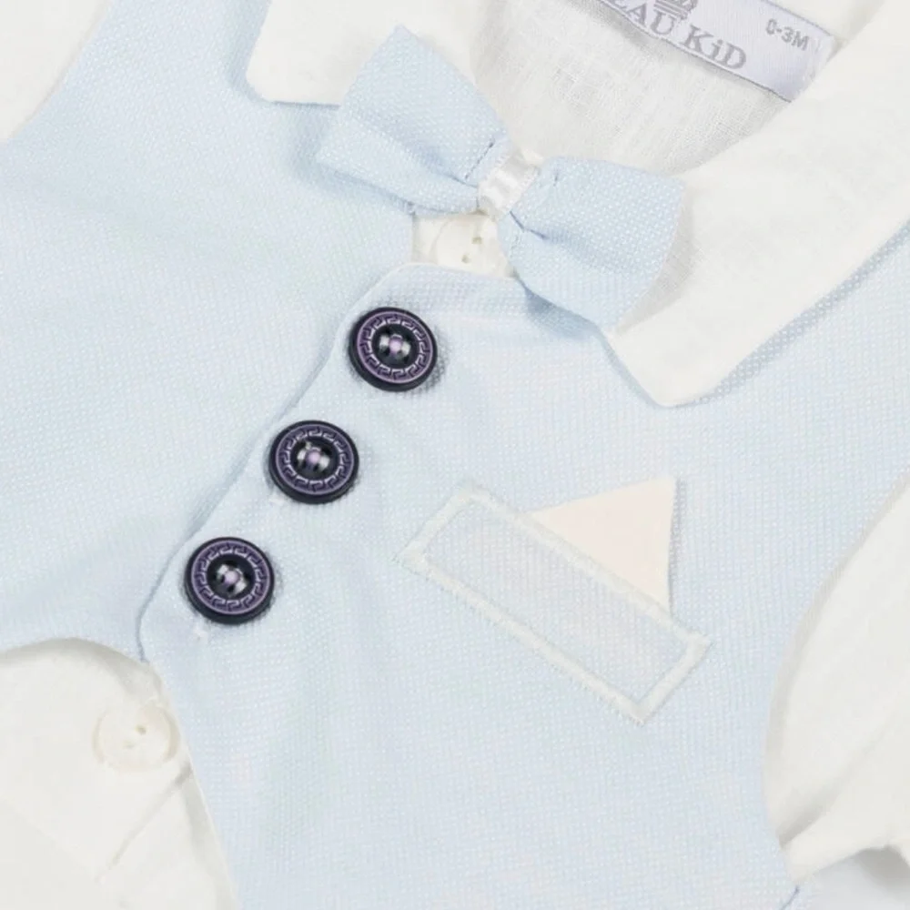 Charming Blue and White Kids Tie Set
